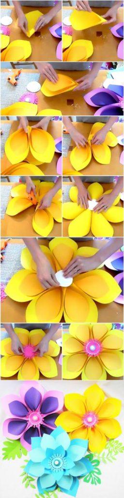 26 sencillas y útiles ideas con Flores de papel Hawaianas