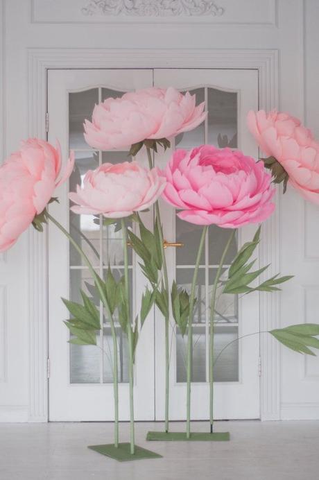 34 sencillas ideas de flores de papel para decoración