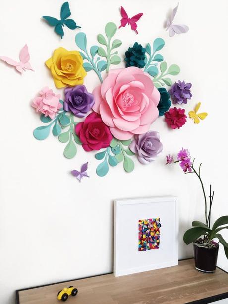 34 sencillas ideas de flores de papel para decoración