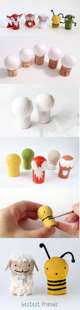 57 originales ideas de manualidades con corchos para niños