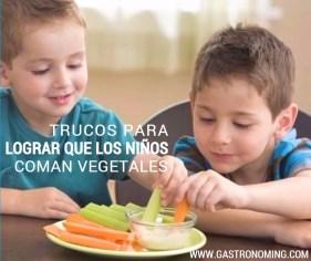 Trucos para lograr que los niños coman vegetales