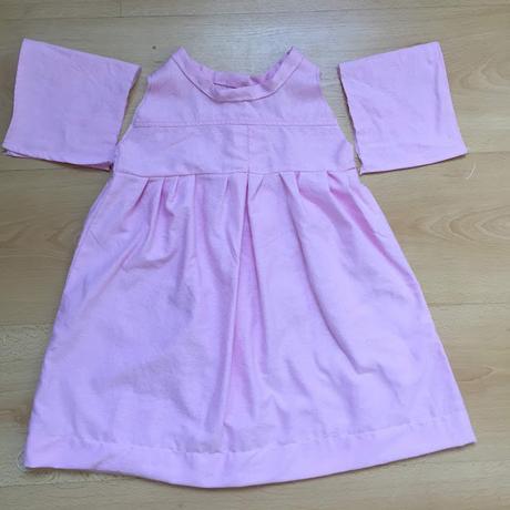 VESTIDO PARA NIÑA RECICLANDO UNA CAMISA DE MAMÁ