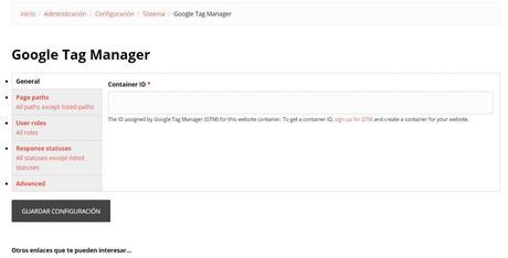Como instalar Google Tag Manager en Drupal