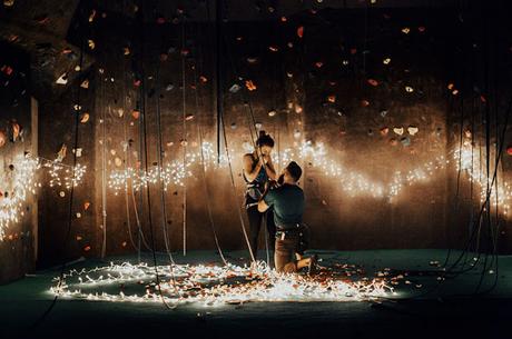 Le pidió matrimonio a su novia de forma muy romantica, escalando