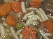 Sopa verduras fideos olla lenta