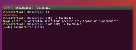 Como instalar un DEB en la Terminal con Ubuntu y un problema que he tenido