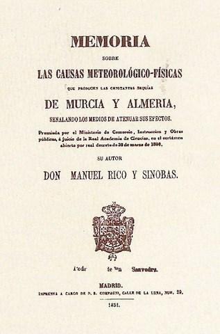 Estudio sobre las sequías en Murcia y Almería de 1851