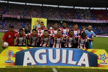Onceno titular de Junior que se impuso 2-0 al Envigado, el sábado anterior en el estadio Metropolitano Roberto Meléndez.