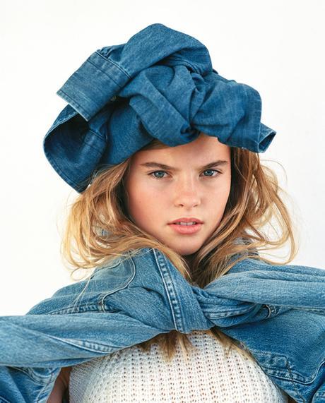 denim looks, frame ad campaign, editorial photo