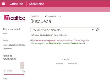 sharepoint online buscador