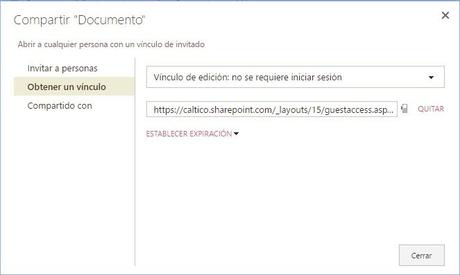 sharepoint online obtener enlace