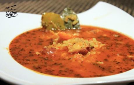 Sopa de pulpo y gambas