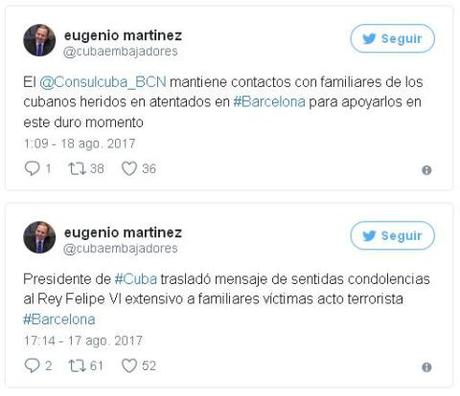 Atentados en Barcelona y Cambrils dejan víctimas de unas 20 nacionalidades, entre ellos cinco cubanos