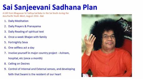 Plan de Sadhana de 9 puntos Prescrito por Bhagavan Sai para la juventud