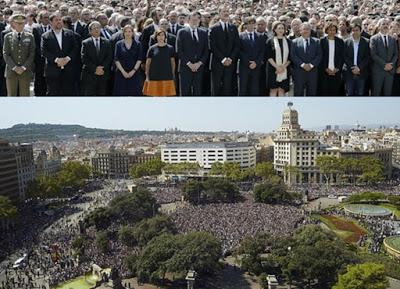 La Guardia Civil aterriza abruptamente en El Prat y la foto de Mariano Rajoy, tras los atentados de Barcelona, junto al gobierno de Puigdemont.