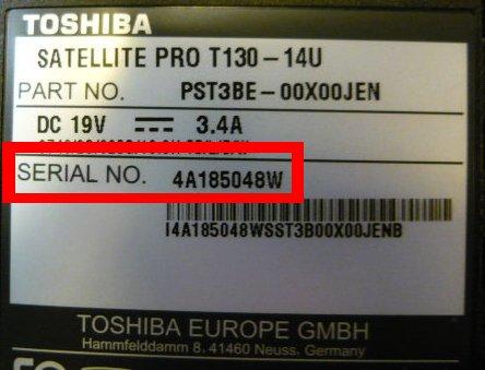 Resultado de imagen para serial number en laptops