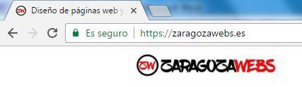 Icono de sitio seguro en Chrome