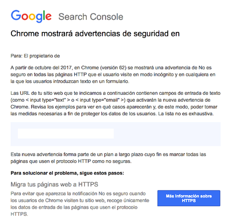 Aclaraciones sobre la nueva advertencia de seguridad de Chrome, por JuanLuisMora.es