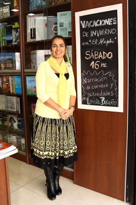 Tarde de cuentos Leticia Bolaño en la librería el Aleph de Berazategui.