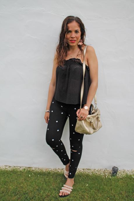 Cómo combinar un pantalon con print de lunares IMG_2942