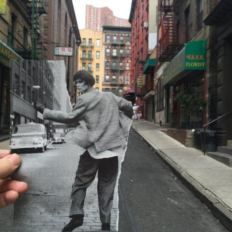 Original Collages de un fotografo mezcla fotos de revistas con retratos de New York