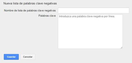 Lista de palabras clave negativas en Google Adwords [Descargable]