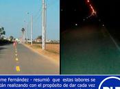 Continúa pintado señalización pistas…