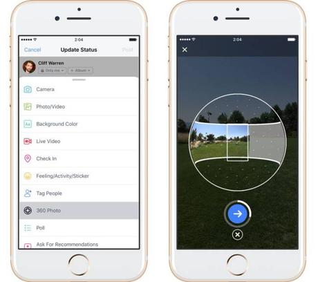 Facebook ya permite hacer fotos panorámicas y de 360 grados en su app