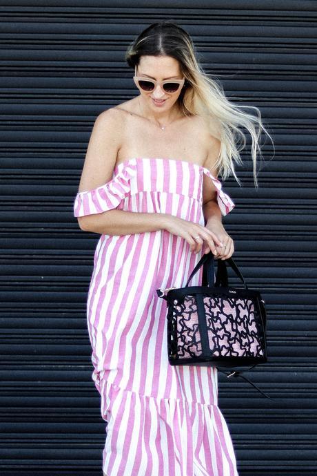PINK STRIPED DRESS PINK STRIPED DRESS