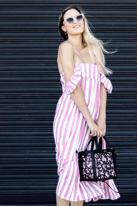 PINK STRIPED DRESS PINK STRIPED DRESS