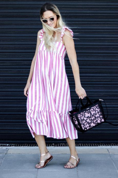 PINK STRIPED DRESS PINK STRIPED DRESS
