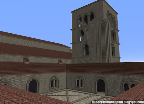 Réplica Minecraft de la anterior Catedral Románica de Burgos, España.