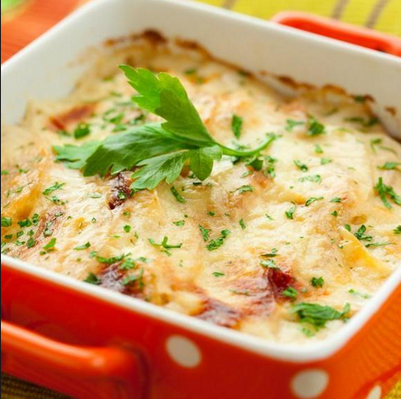 Gratinado de pollo con bechamel