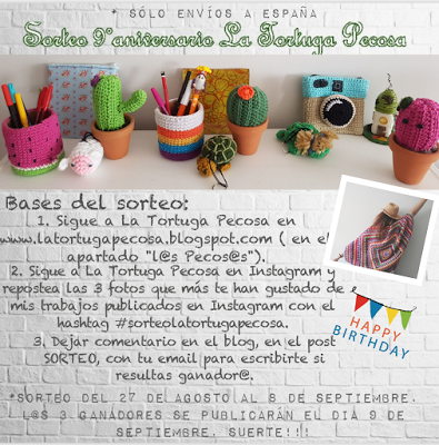 SORTEO 9º ANIVERSARIO LA TORTUGA PECOSA