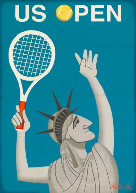 United States Open Tennis grand slam poster