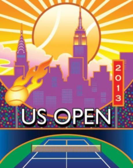 2013 US Open grand slam tennis poster