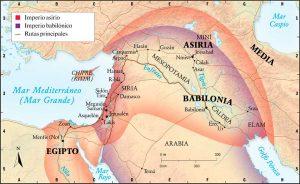 Mapa del Imperio babilónico y asirio