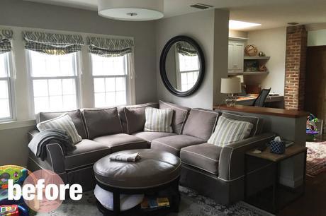 Antes de un salon alargado