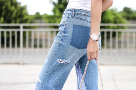 CULOTTE JEANS AND WHITE