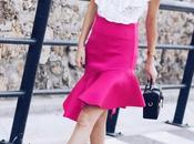 Ruffle pink skirt