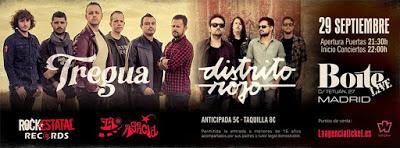 Concierto de Tregua y Distrito Rojo en Boite Live