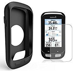 Garmin Edge 1000 Approach G8 Funda de Silicona + Protector de Pantalla, TUSITA® Paquete de Protección de Reemplazo Funda Suave Accesorios para Garmin Edge 1000 GPS Bike Computer (NEGRO)