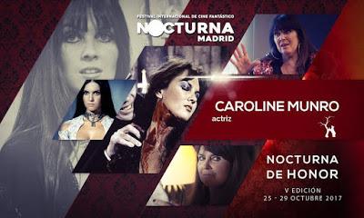 Caroline Munro - vampira y chica Bond - primera mujer homenajeada en Nocturna Madrid