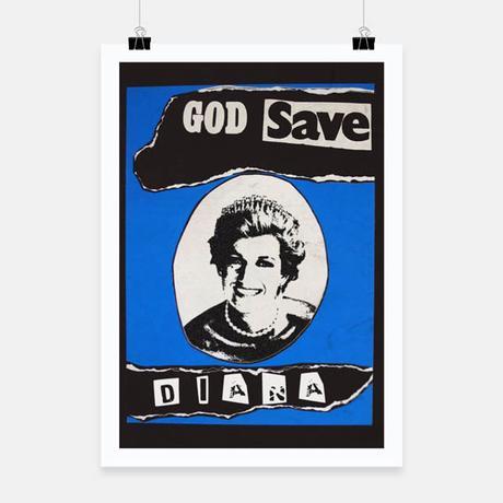 God Save Diana, poster in Jamie Reid punk style