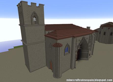 Réplica Minecraft: Iglesia de San Juan (Aranda de Duero), Burgos, España.