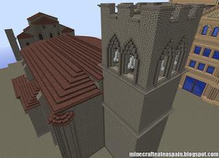 Réplica Minecraft: Iglesia de San Juan (Aranda de Duero), Burgos, España.