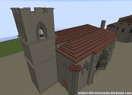 Réplica Minecraft: Iglesia de San Juan (Aranda de Duero), Burgos, España.