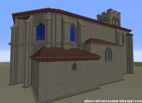 Réplica Minecraft: Iglesia de San Juan (Aranda de Duero), Burgos, España.