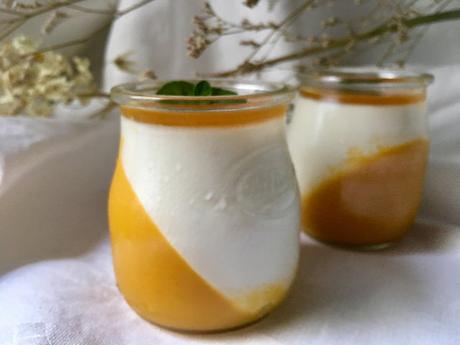 Pannacotta de mango y maracuyá