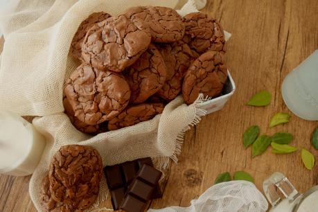 Cookies de brownie de chocolate